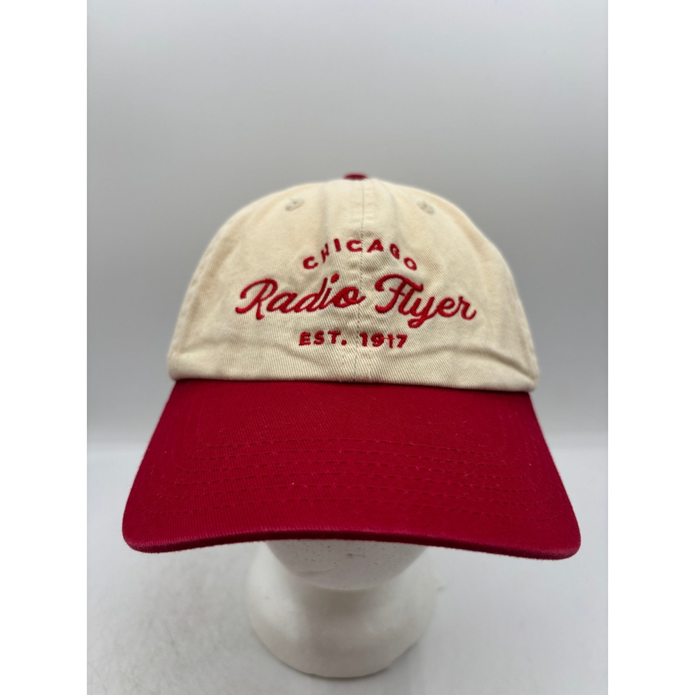 Radio Flyer Heritage Collection Chicago Est 1917 Tan Red Cotton Baseball Hat O/S
